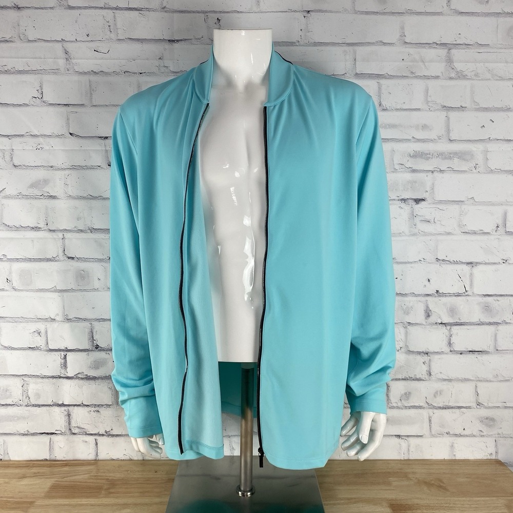 Greyson Siaconset‎ Jacket Men's XL Full Zip Skystone Blue Blade Collar Golf NWT - Picture 3 of 14